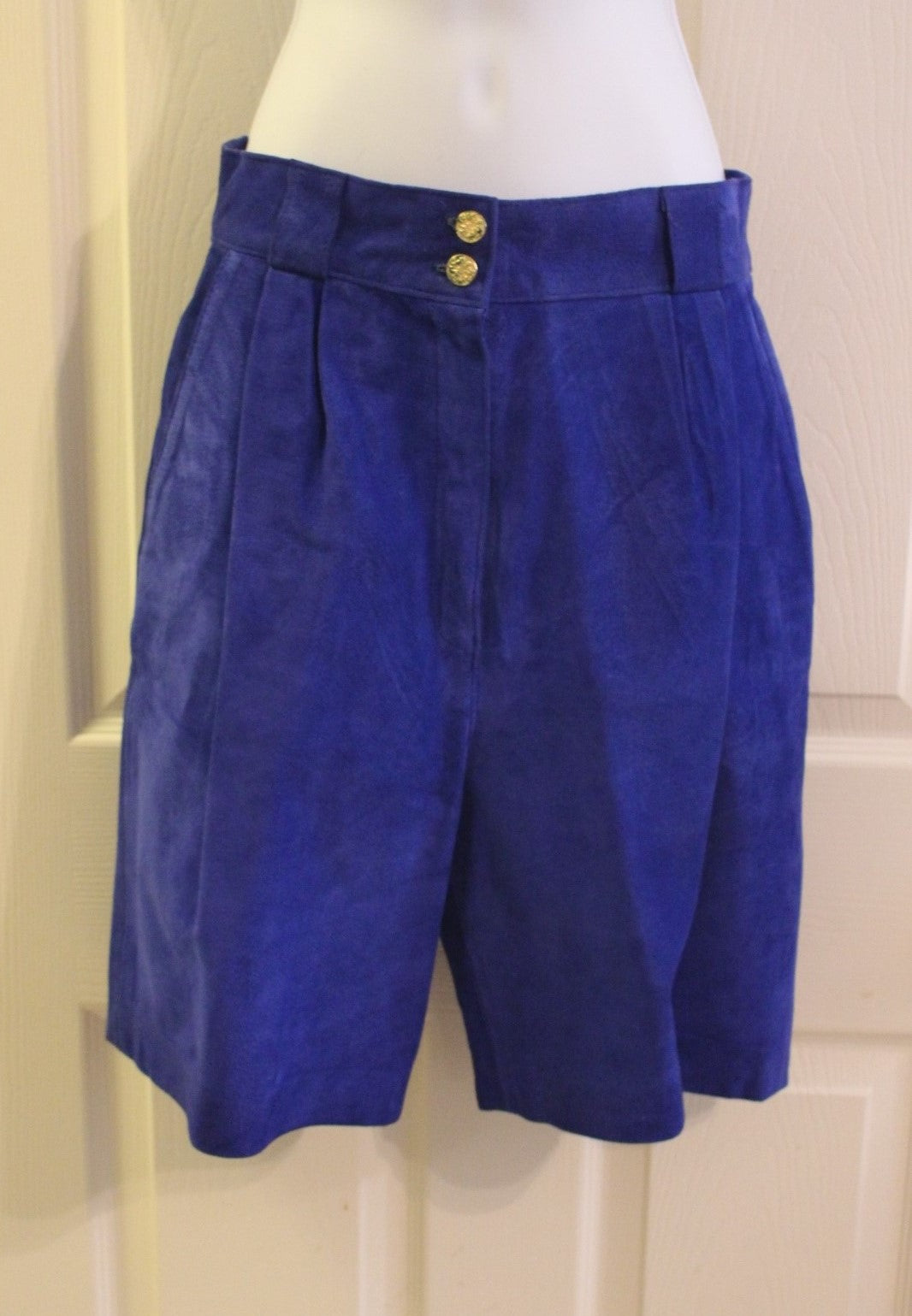 Vintage Royal Blude Suede Shirt and Shorts Set, (S/M)