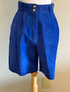 Vintage Royal Blude Suede Shirt and Shorts Set, (S/M)