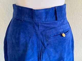 Vintage Royal Blude Suede Shirt and Shorts Set, (S/M)
