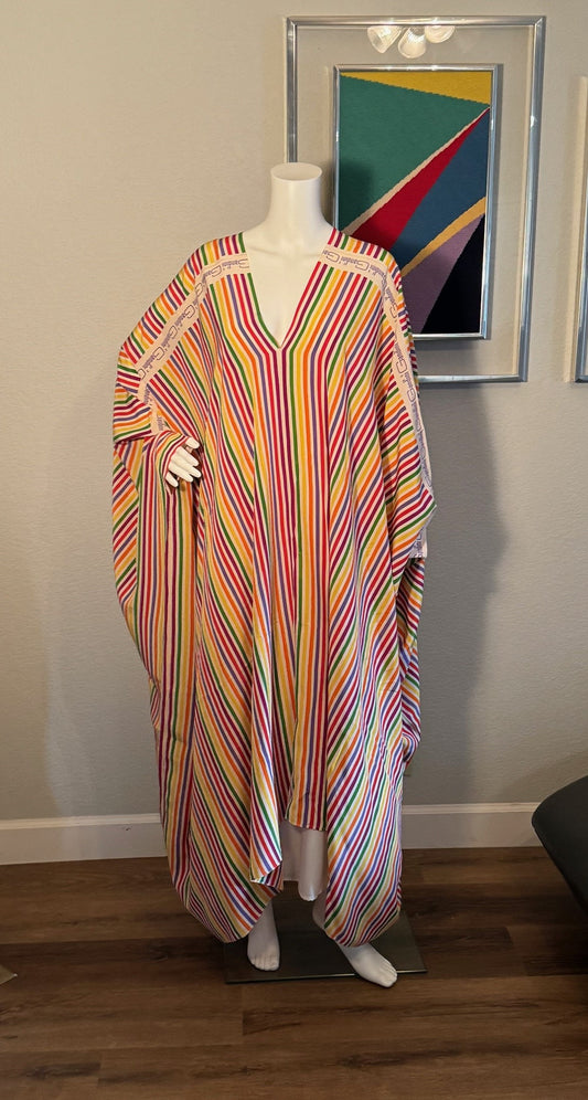 Caftan by GANDINI Designer 19760/1970s Vintage Silk Dresses for Women
