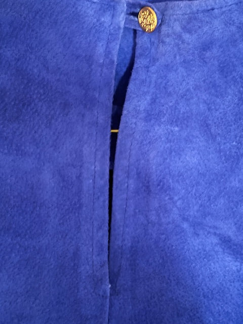 Vintage Royal Blude Suede Shirt and Shorts Set, (S/M)