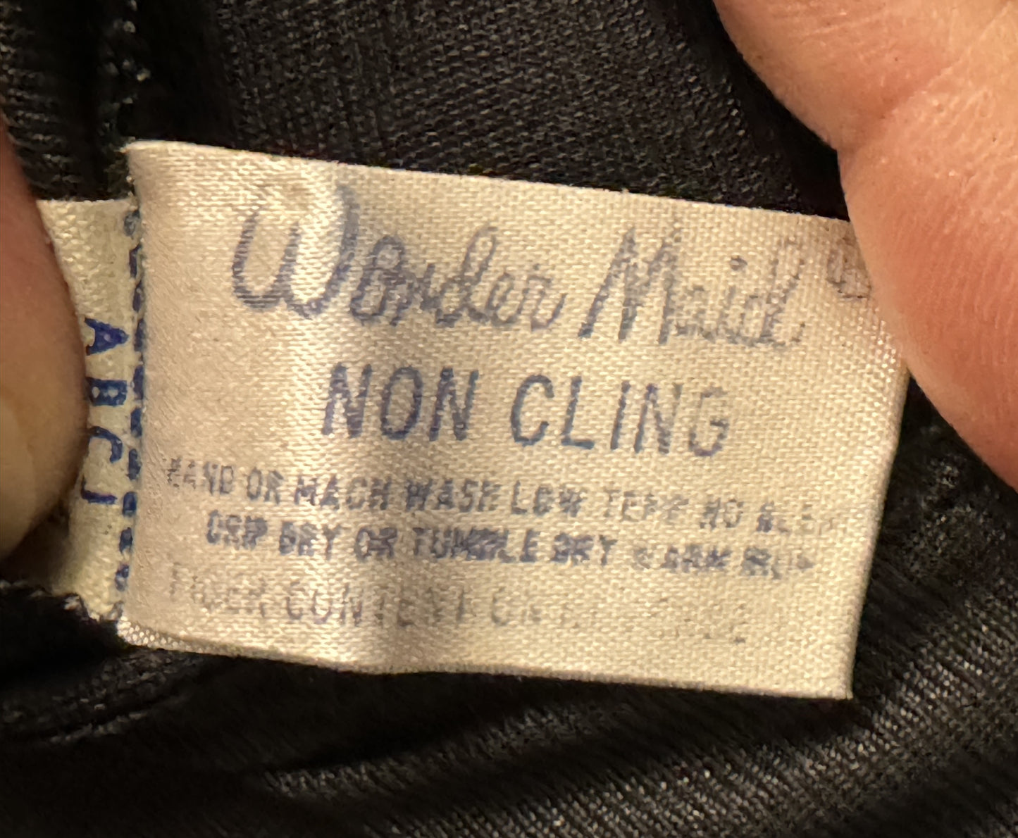 Wonder Maid Black Full Slip, 1960s, ILGWU Union Made – Size 38