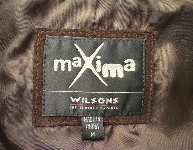 Maxima Wilson Brown Suede Long Sleeve Jacket (M)
