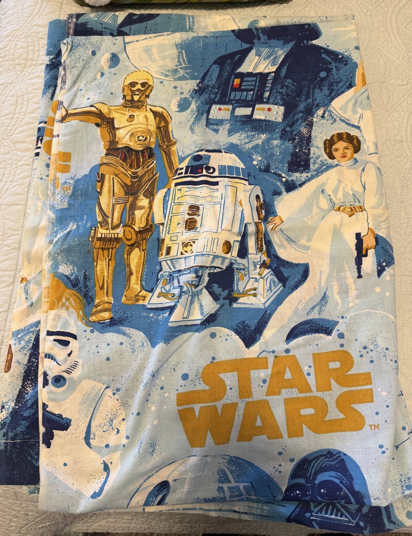 Vintage Star Wars Two Twins Sheet Sets from the 1970s (2-Flat Sheets, 2-Fitted Sheets, 2- Pillow Cases)
