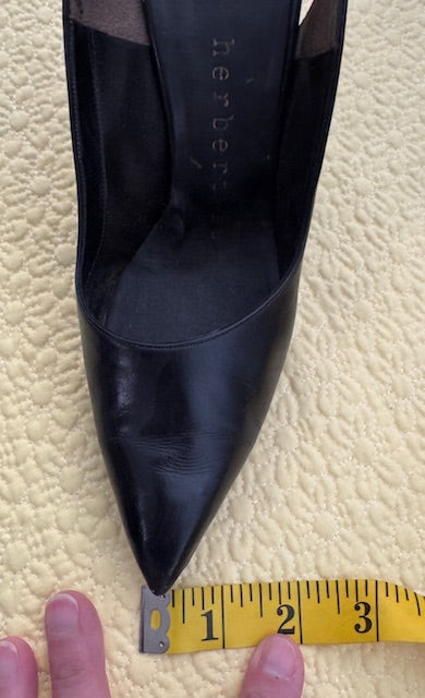 Vintage Neiman Marcus Herberto Black Open-Heel Pumps – Size 6.5A (Women's)