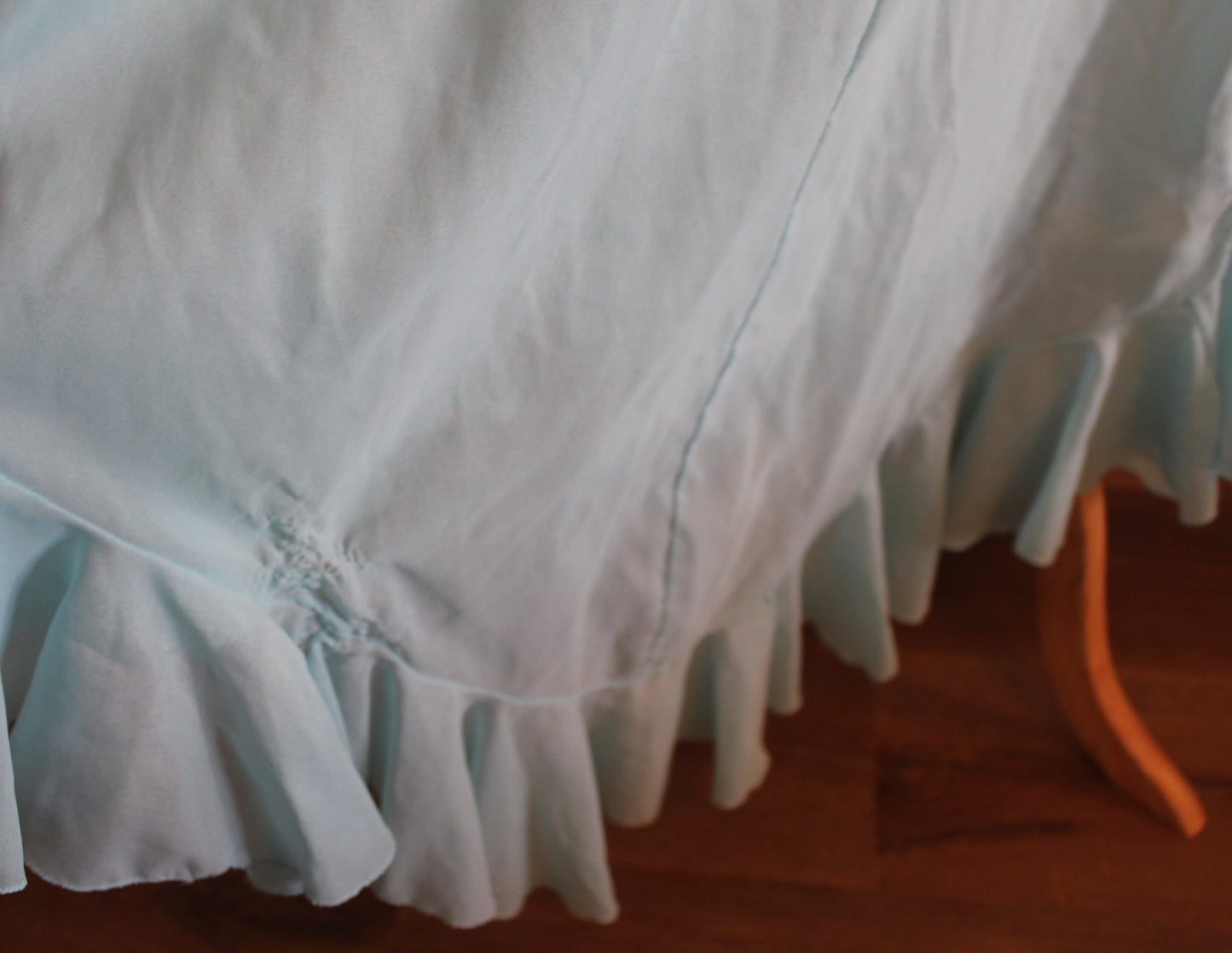 Lala's Original Pale Turquoise Nylon Chiffon Nightgown