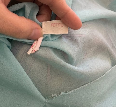 Lala's Original Pale Turquoise Nylon Chiffon Nightgown