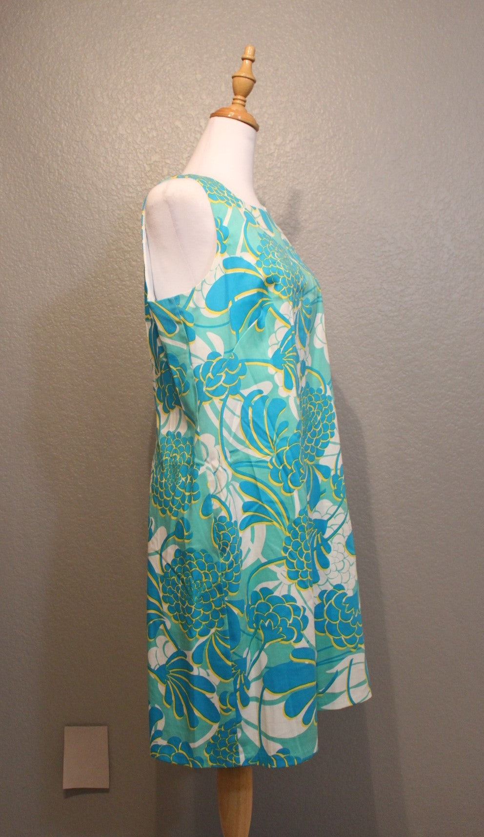 London Times Flower Sleeveless Cotton Dress (M)