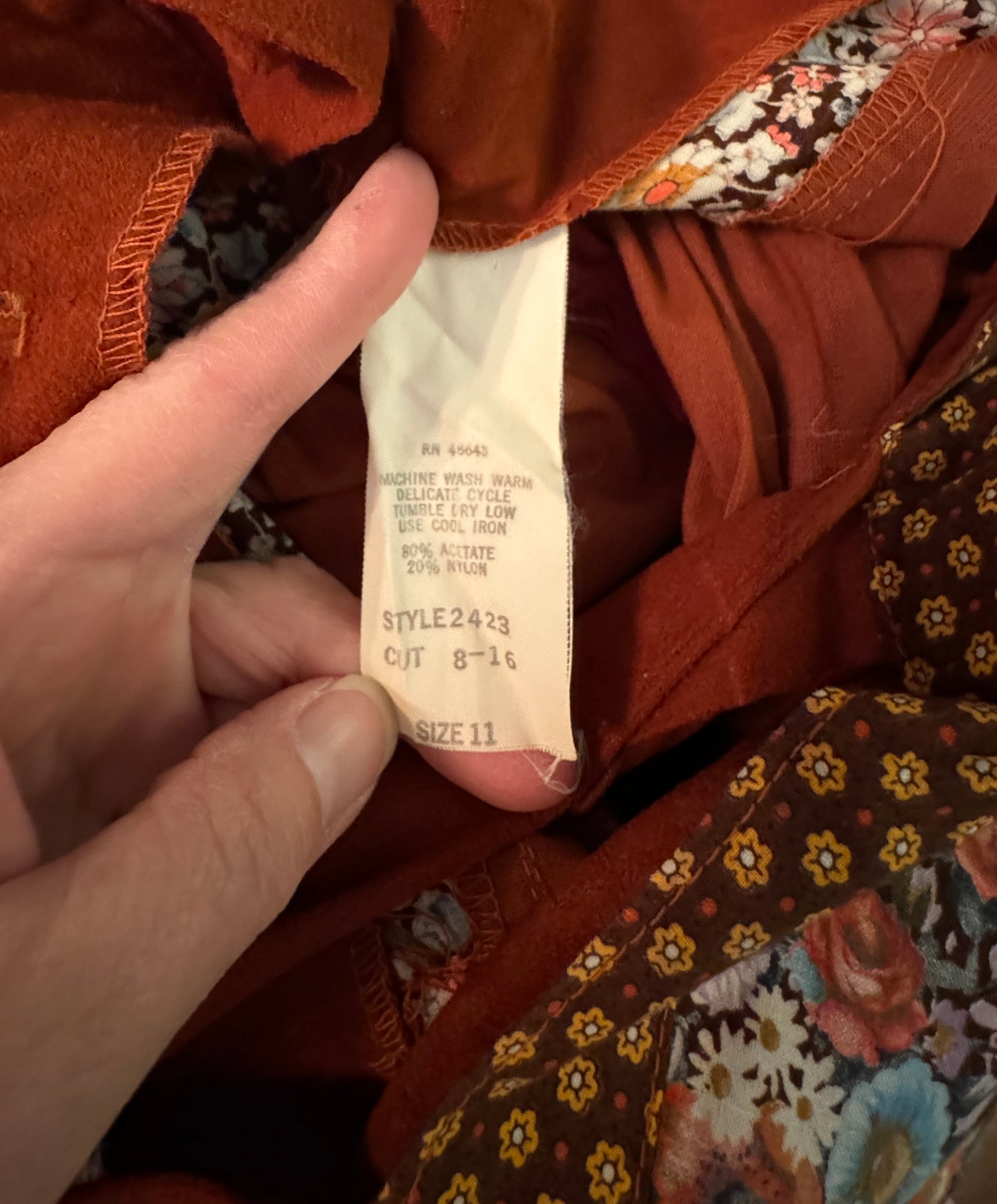 Maroon 1970’s Sleeveless Adjustable Straps Vintage Dress