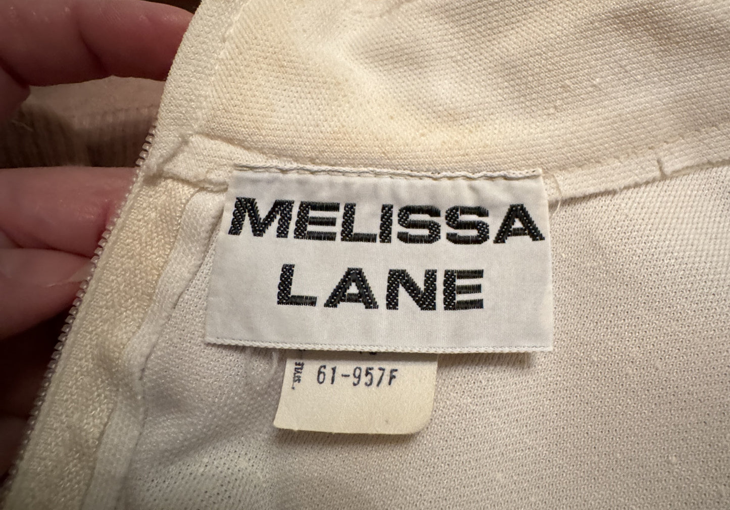 Vintage Chevron Collared Dress by Melissa Lane with Belt (S/M)