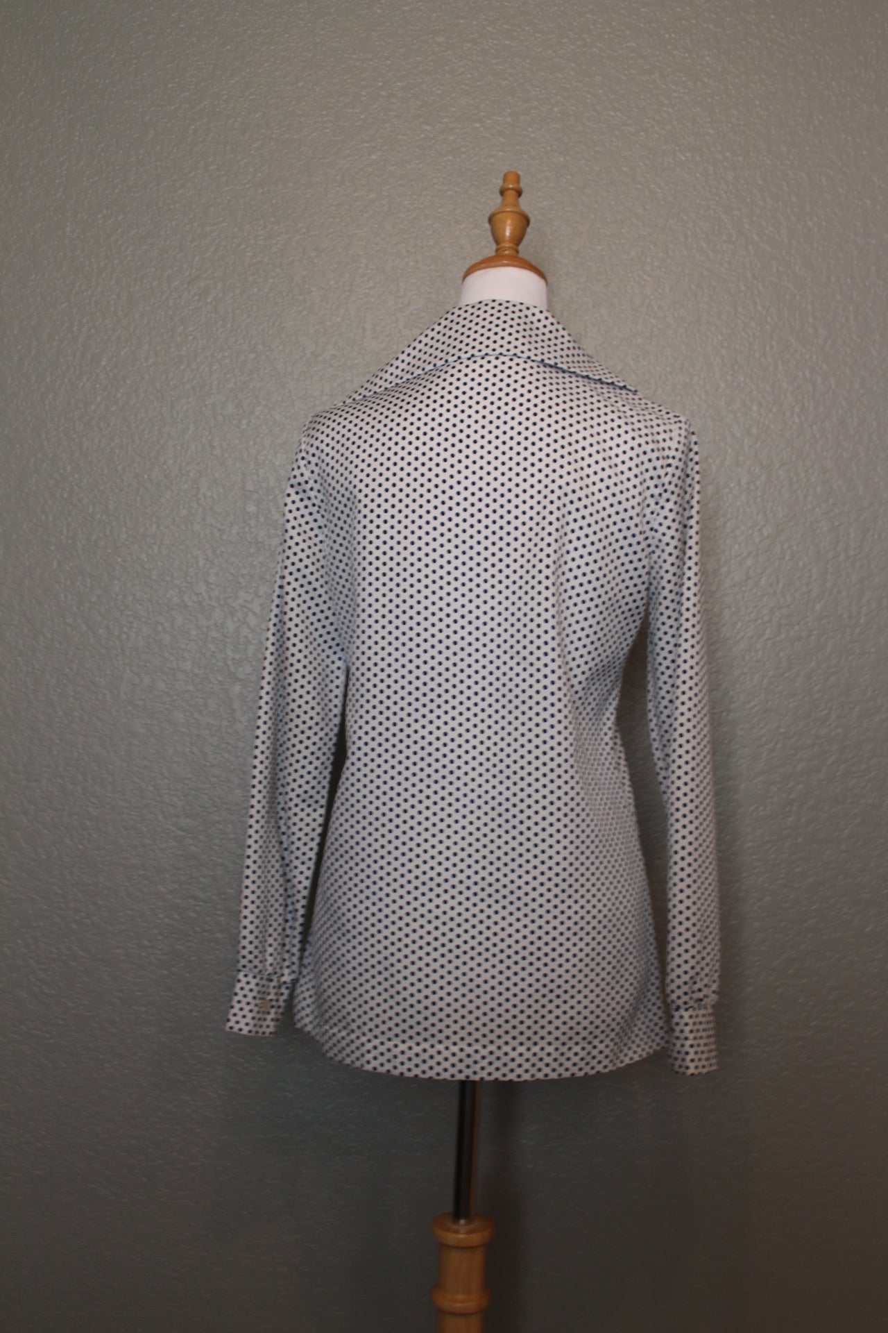 Long Sleeve Silk Button Down Blouse by Donovan Galvani - Size SM( Small)