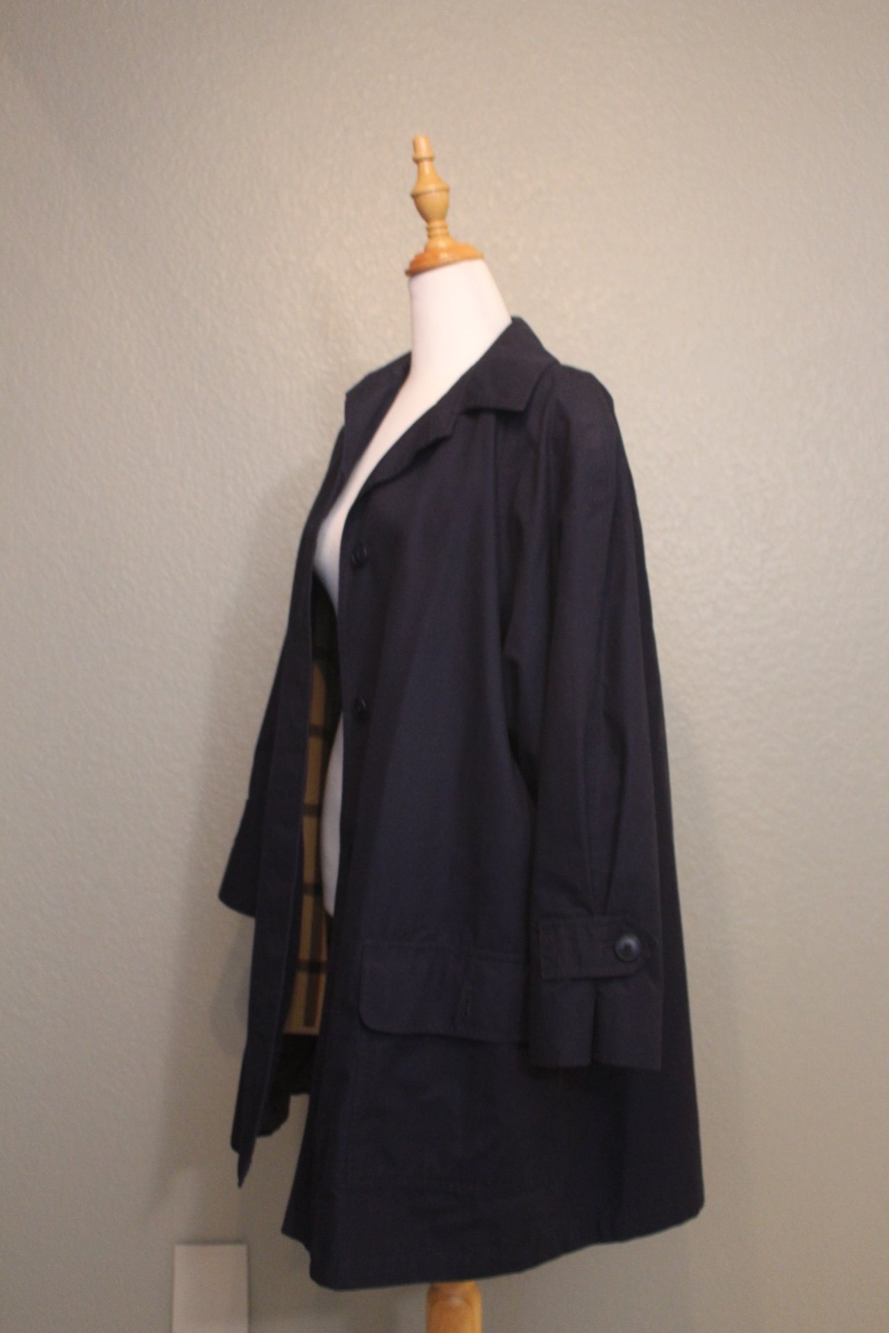 London Fog Rain / Trench Coat with Removable Wool Lining - Size 10 Petite