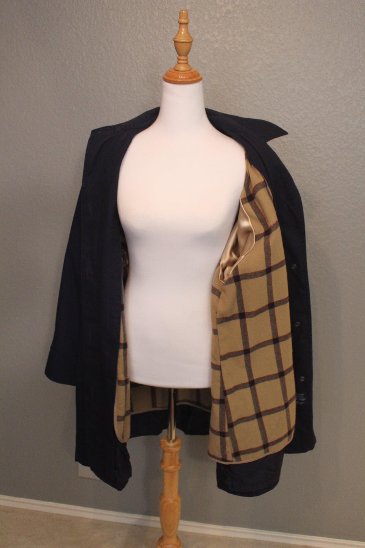 London Fog Rain / Trench Coat with Removable Wool Lining - Size 10 Petite