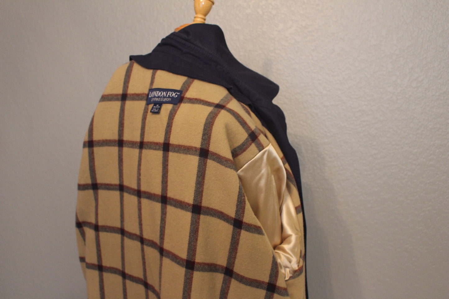 London Fog Rain / Trench Coat with Removable Wool Lining - Size 10 Petite