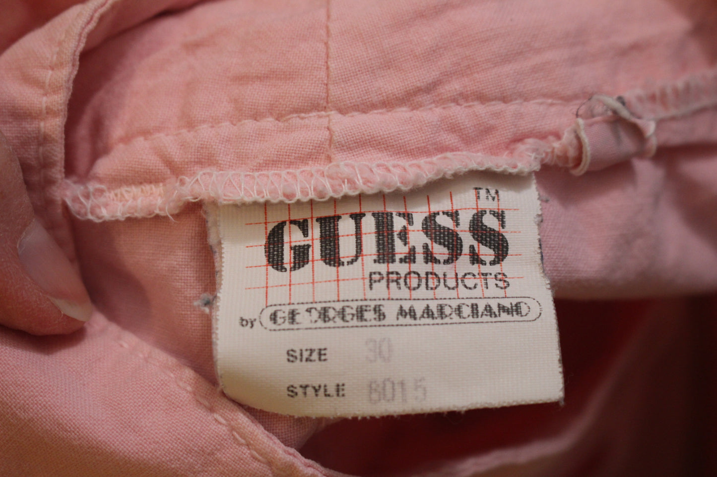 Vintage Guess USA Georges Marciano Taper RARE Pink Pants (SM), Size 30" Waist