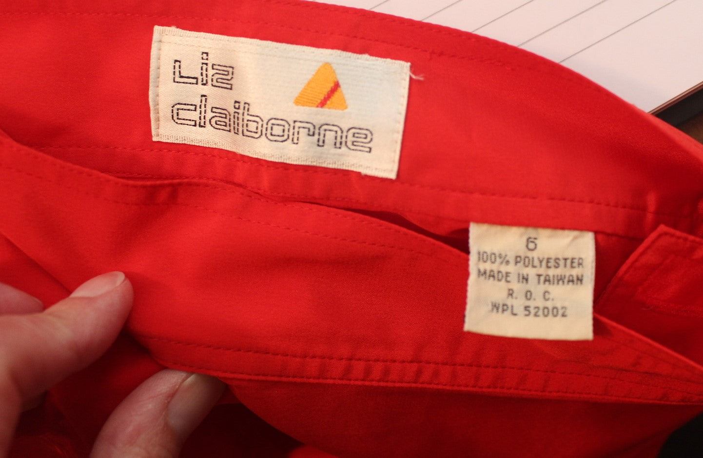 Vintage 1980s Liz Claiborne Pleated Red Skirt Size 6 (XS)