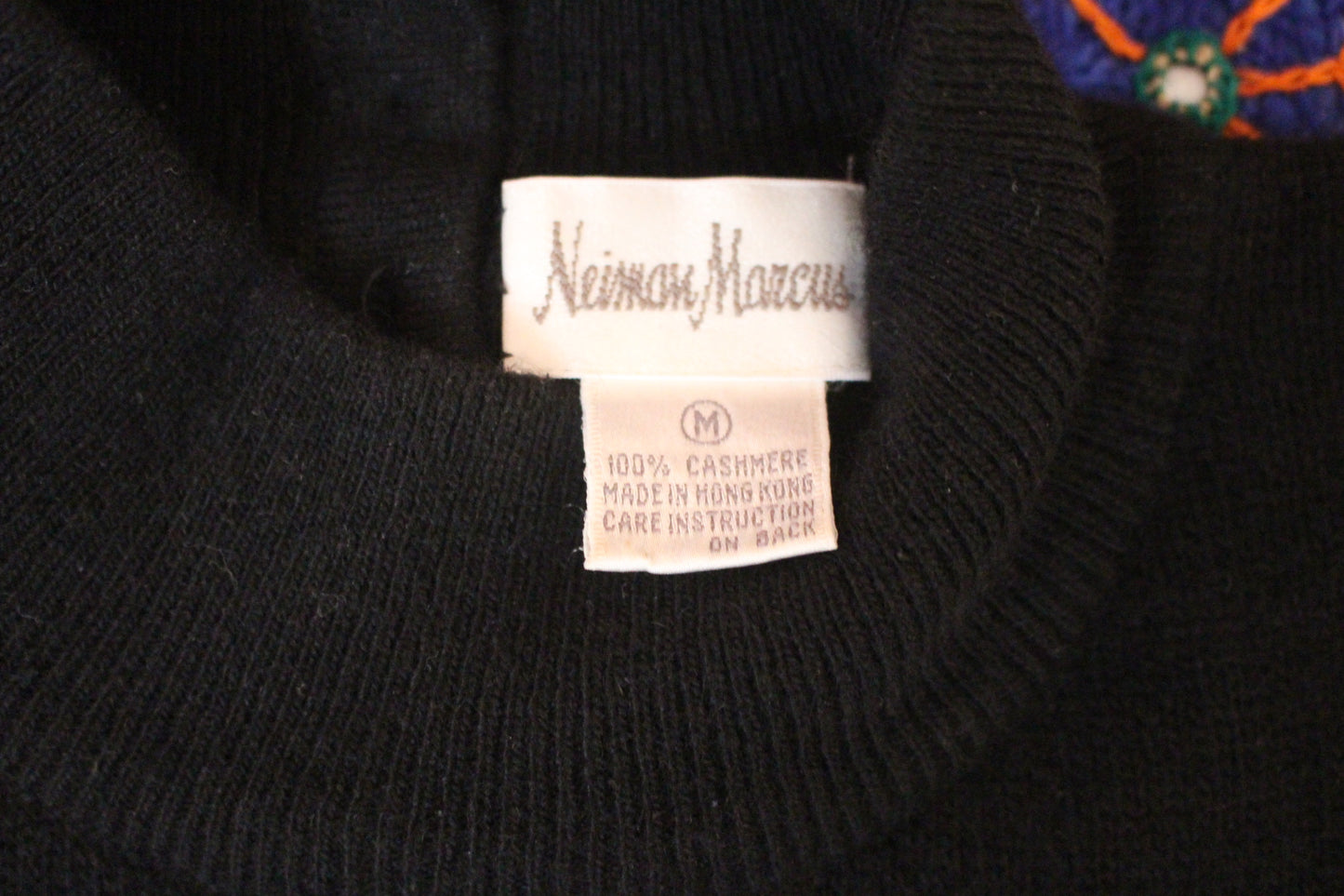 Adrienne Vittadini Black 100% Cashmere Sweater - Size Medium (M)