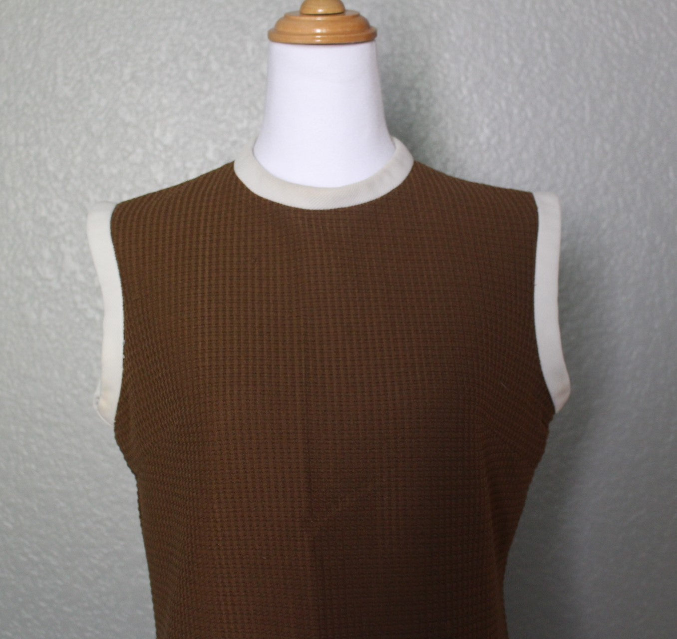 Bleeker Street Brown Sleeveless Dress with White Pocket