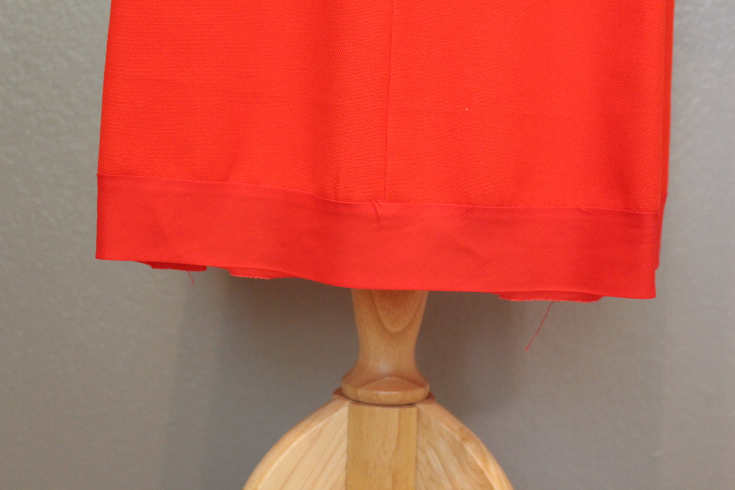 Don Sophisticates 1960's Orange - Red Color, Jackie O Style Wool Vintage Dress