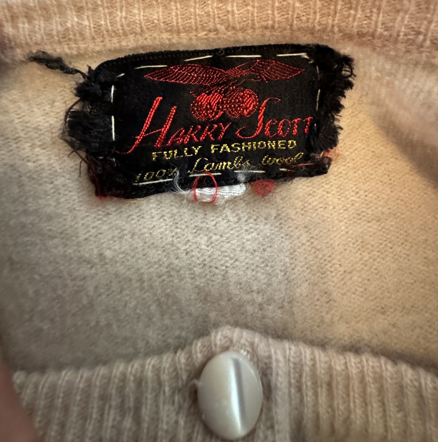 Harry Scott Lambs Wool Button Down Sweater