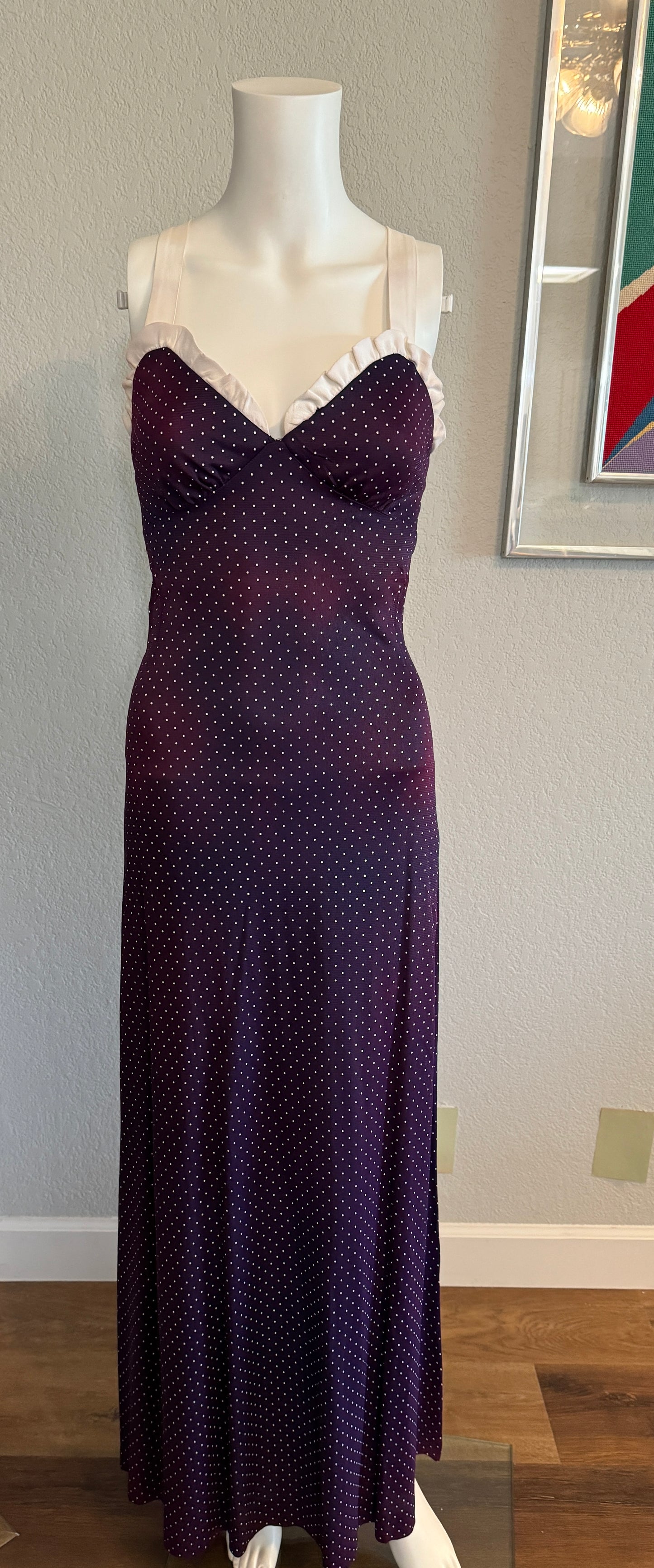 Purple Polka Dot Dress with Matching Jacket - XS - Union Made ILGWL