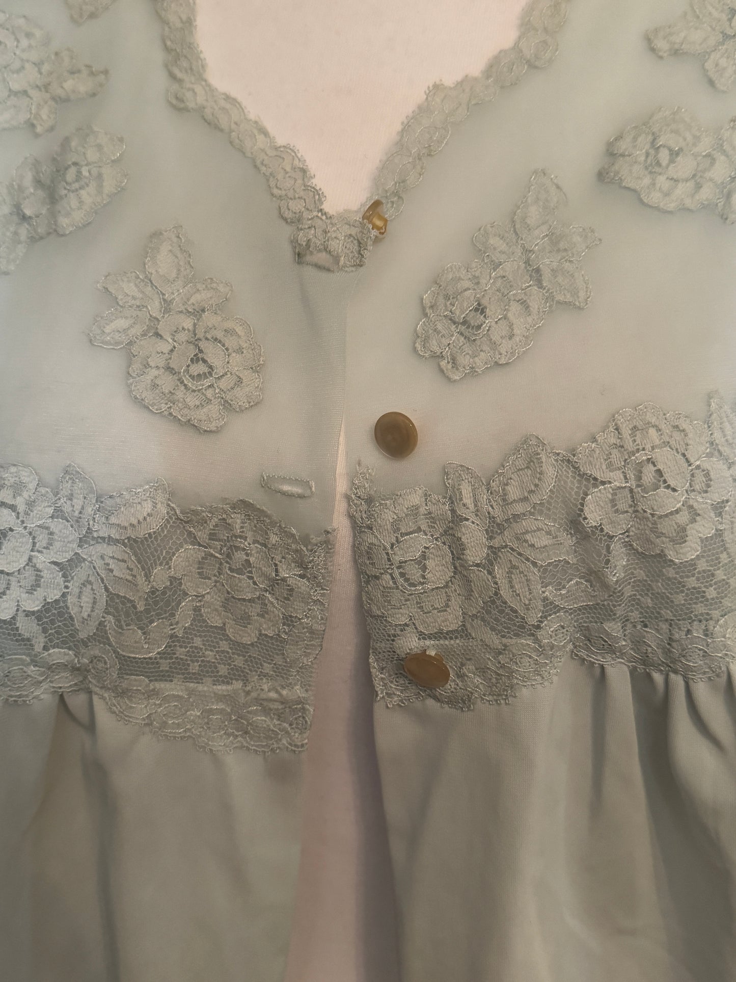 Vintage Pale Blue Bed Jacket