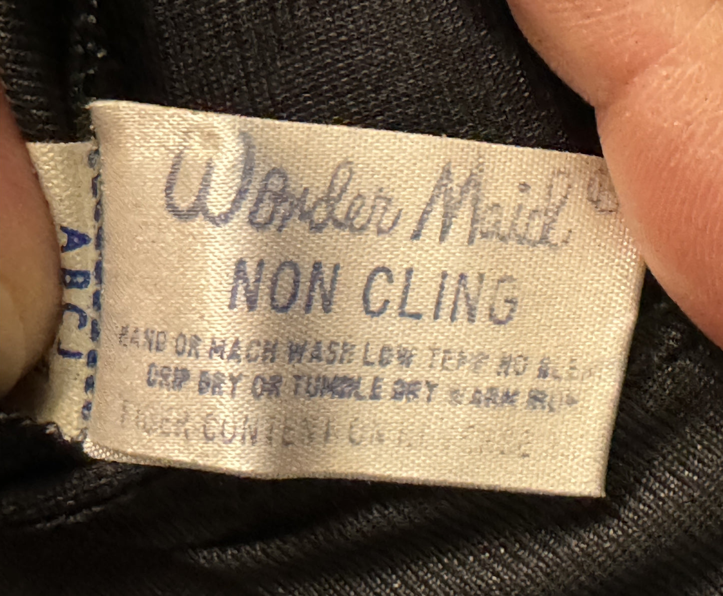 Wonder Maid Black Full Slip, 1960s,  ILGWU Union Made – Size 38