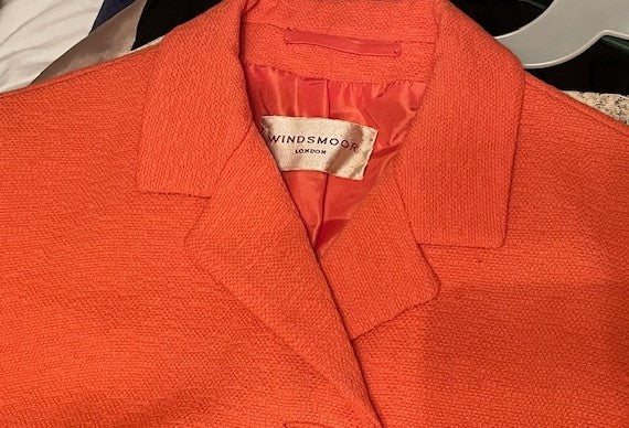 Dark Orange Windsmoor Lodon Wool Jacket with Buttons (M)