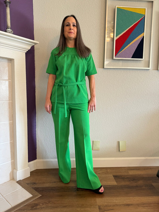 Sea Green Top and Pant Set Hamilton 8 Dallas