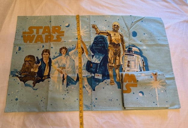 Star Wars Two Twins Vintage Sheet Sets from the 1970s (2-Flat Sheets, 2-Fitted Sheets, 2- Pillow Cases)