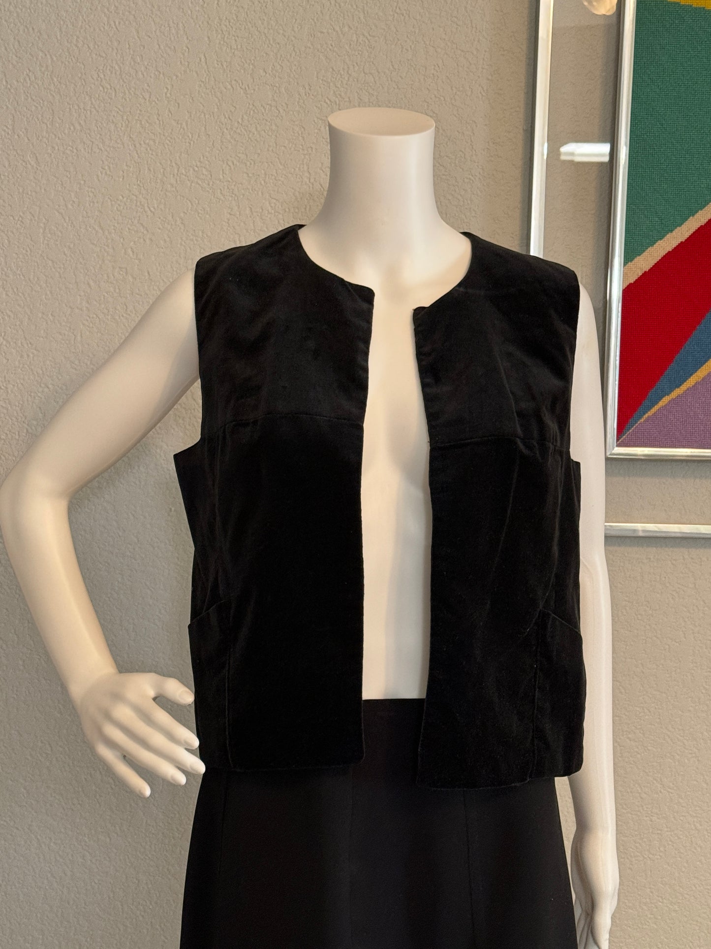 Empress of Dallas Black Vest, Vintage Size 12