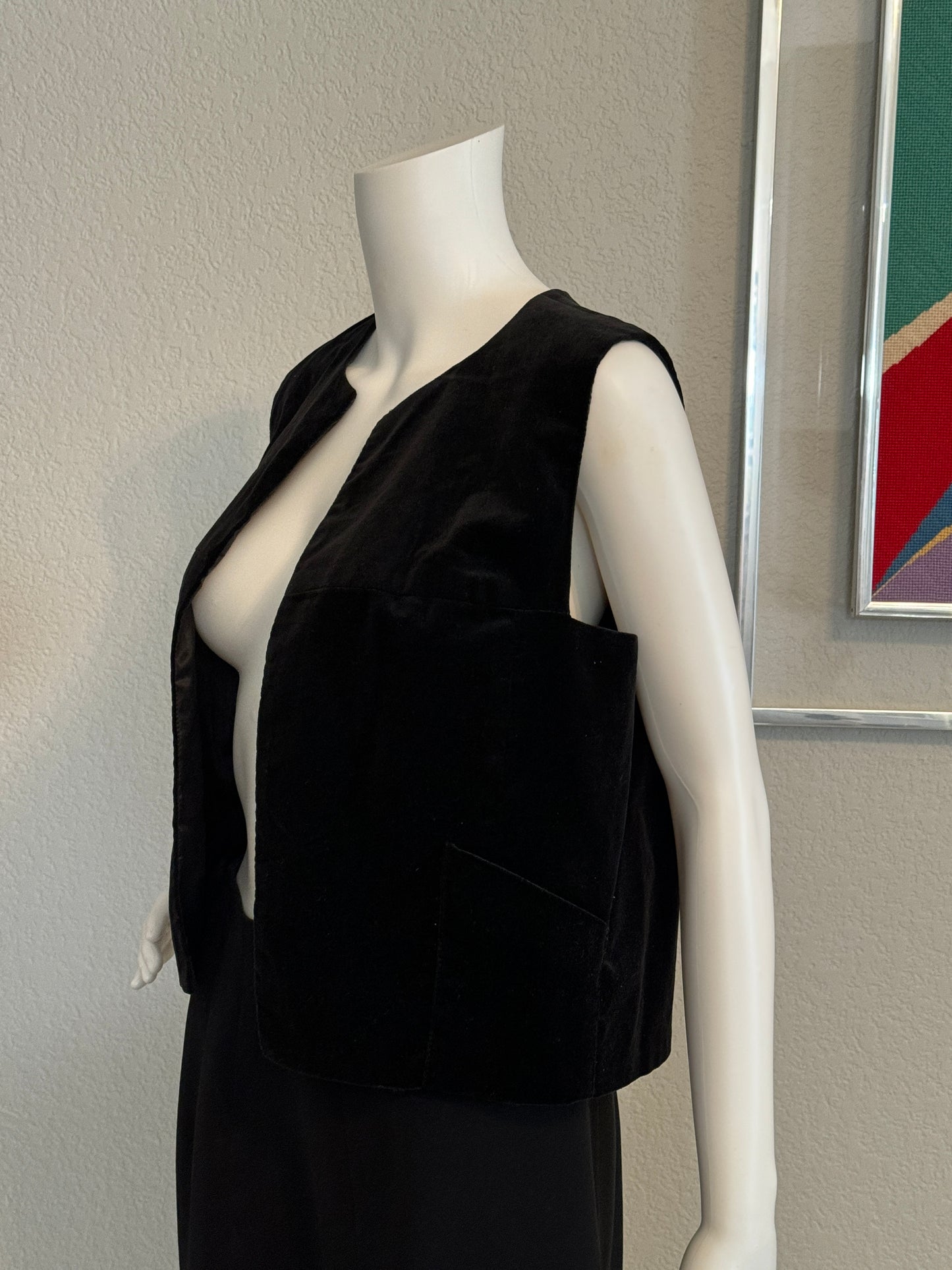 Empress of Dallas Black Vest, Vintage Size 12