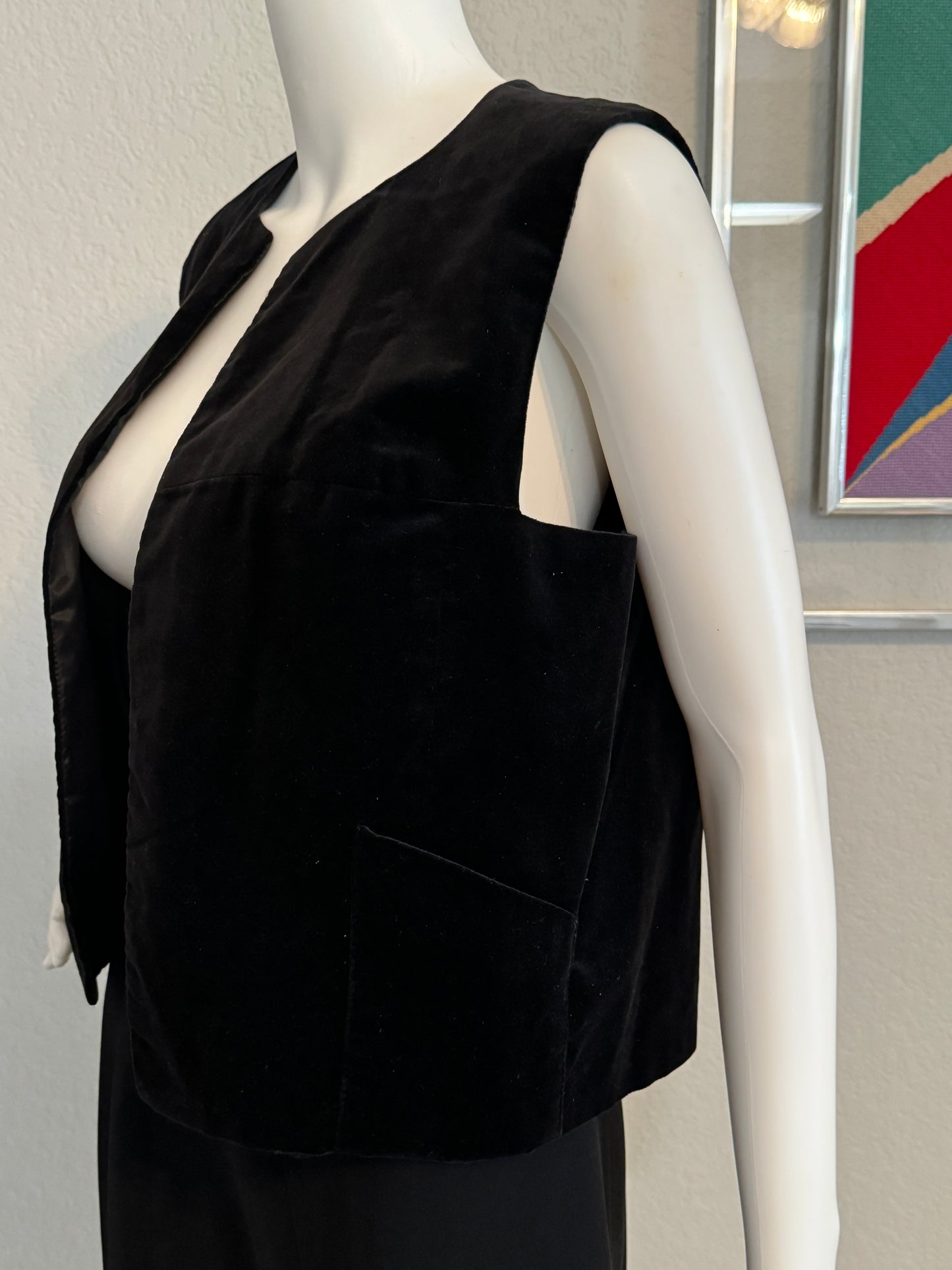 Empress of Dallas Black Vest, Vintage Size 12