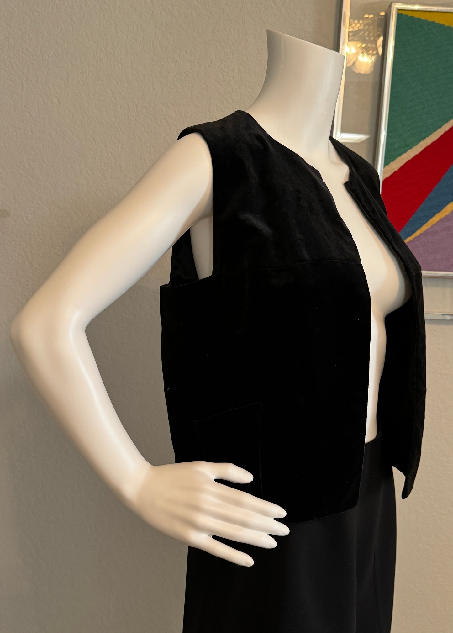 Empress of Dallas Black Vest, Vintage Size 12