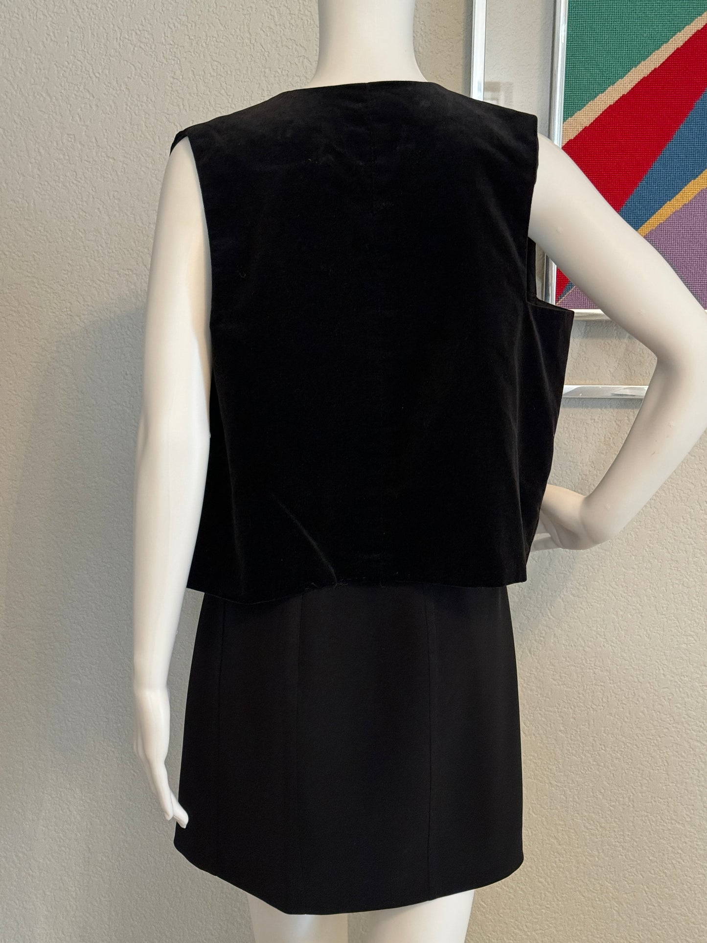 Empress of Dallas Black Vest, Vintage Size 12