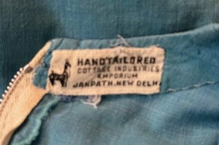 Hand Tailored Cottage Industries Light Blue Linnen Mid Sleeve Shirt