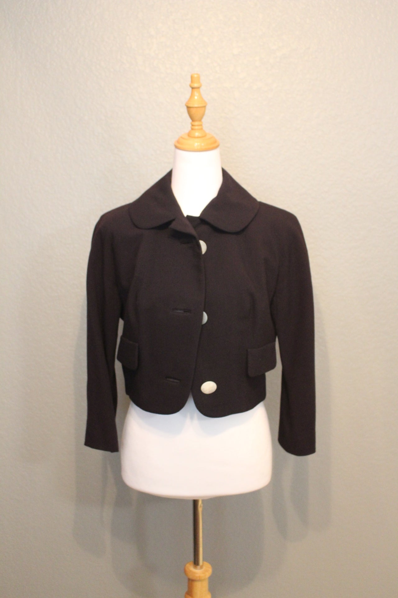 Moordale Navy Button Up Front Jacket (SM)