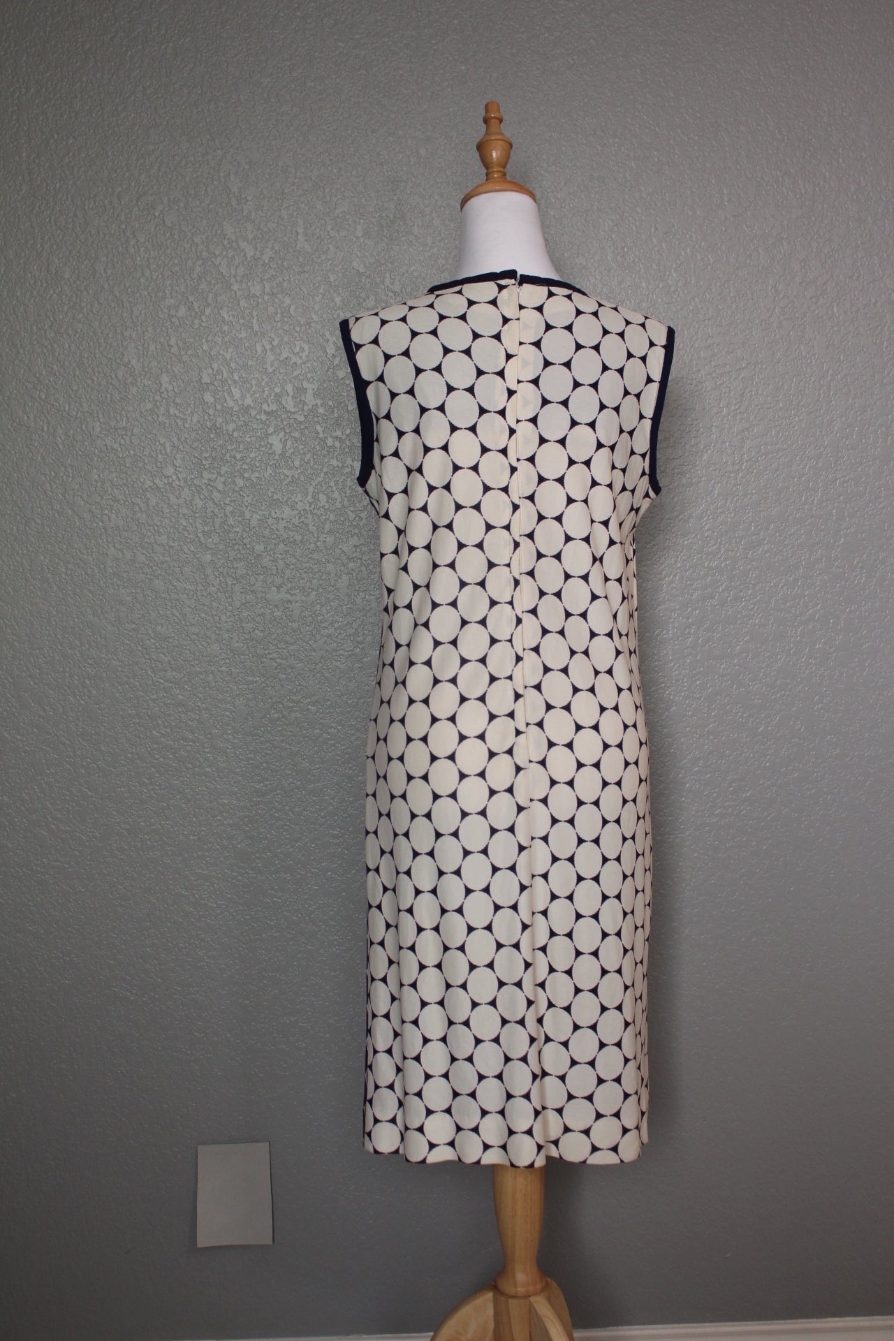 Prissy Cotton Sleeveless Off-White, Blue and Yellow Dotted Dress