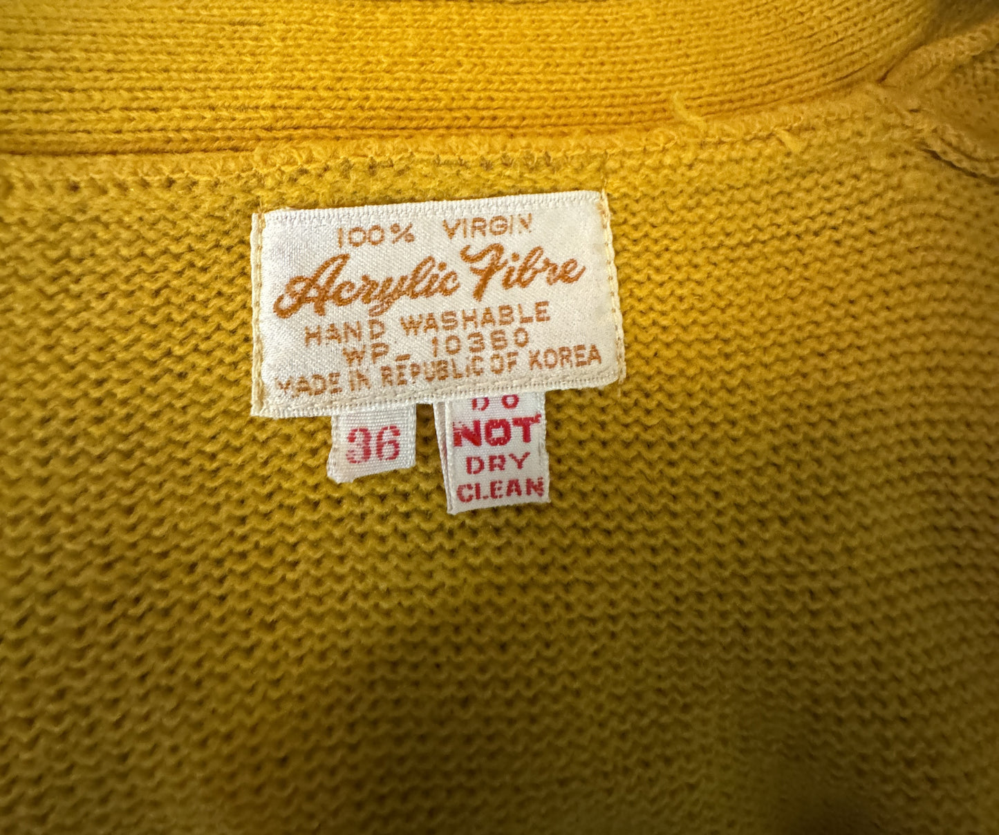 Sleeveless Sweater Mustard Color with Front Gold Buttons, 100% Virgin Acrylic Fiber