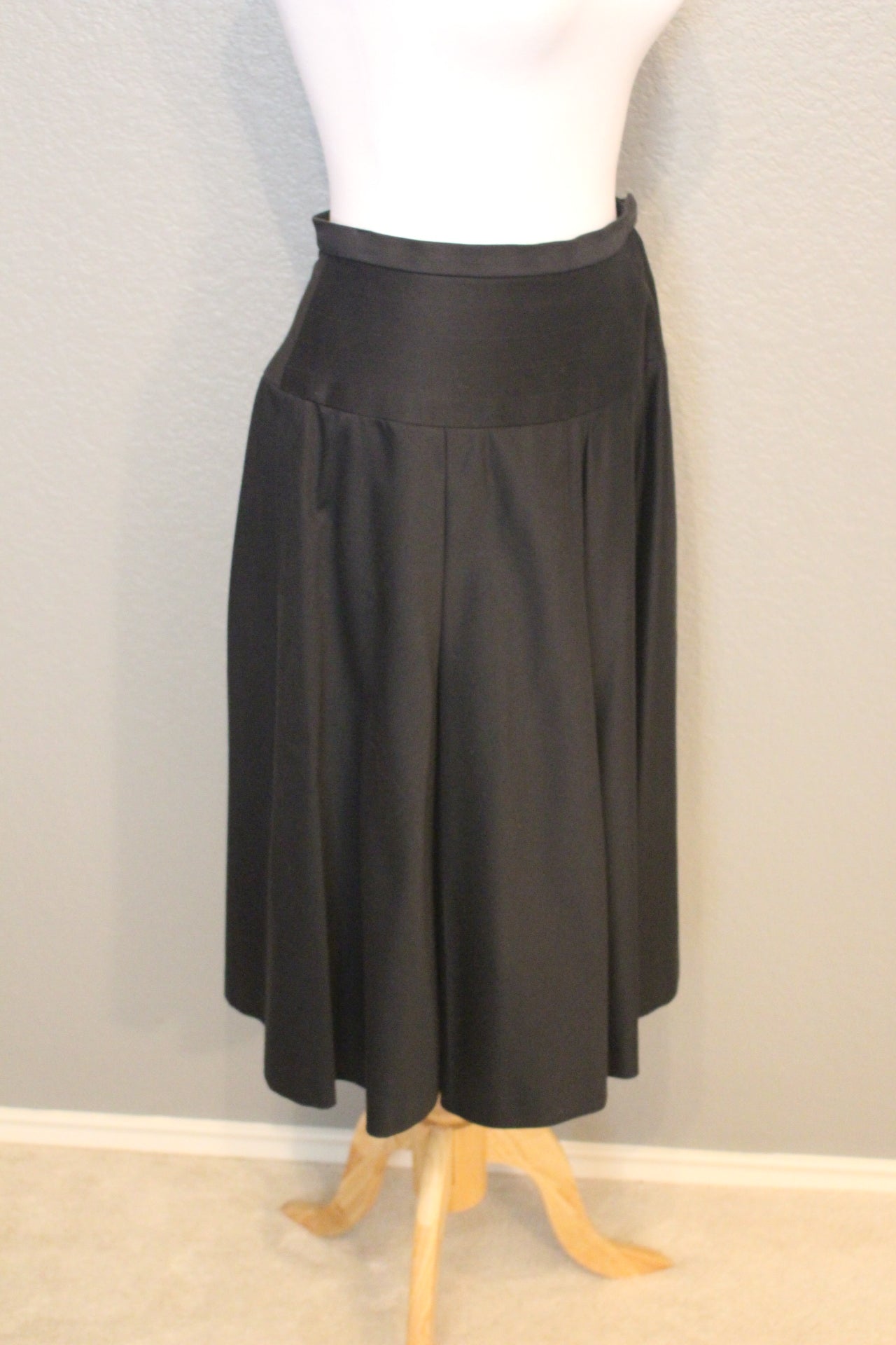 Yves Saint Laurent Rive Gauche Navy Skirt Made in Paris, France.