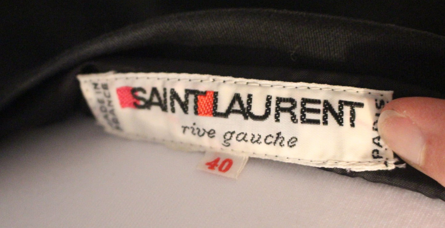 Yves Saint Laurent Rive Gauche Navy Skirt Made in Paris, France.