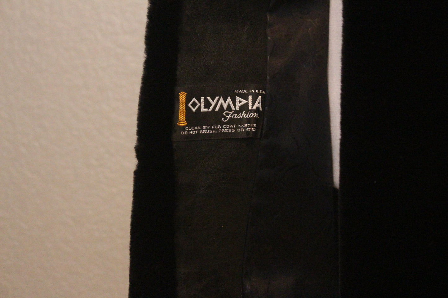 Olympia Faux Black Velvet Coat (SM)