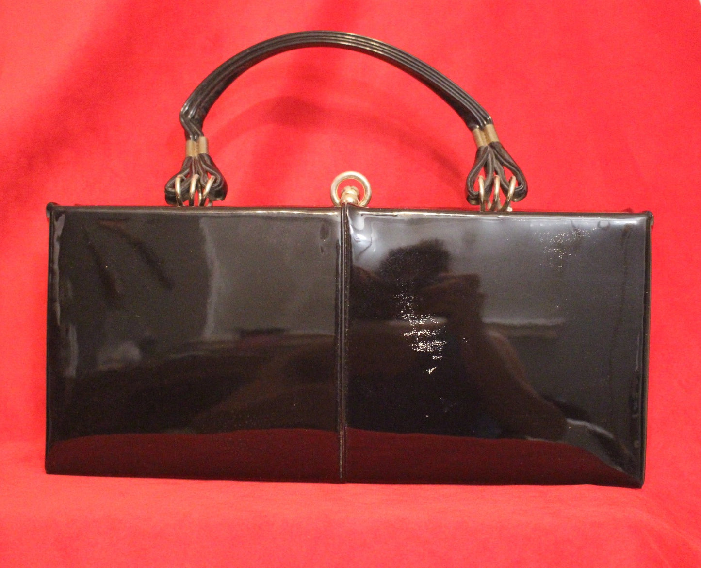 Snazzy, Dressy, Clutch Bag / with Pocket Snap Purse with Gold Trim, 1950's