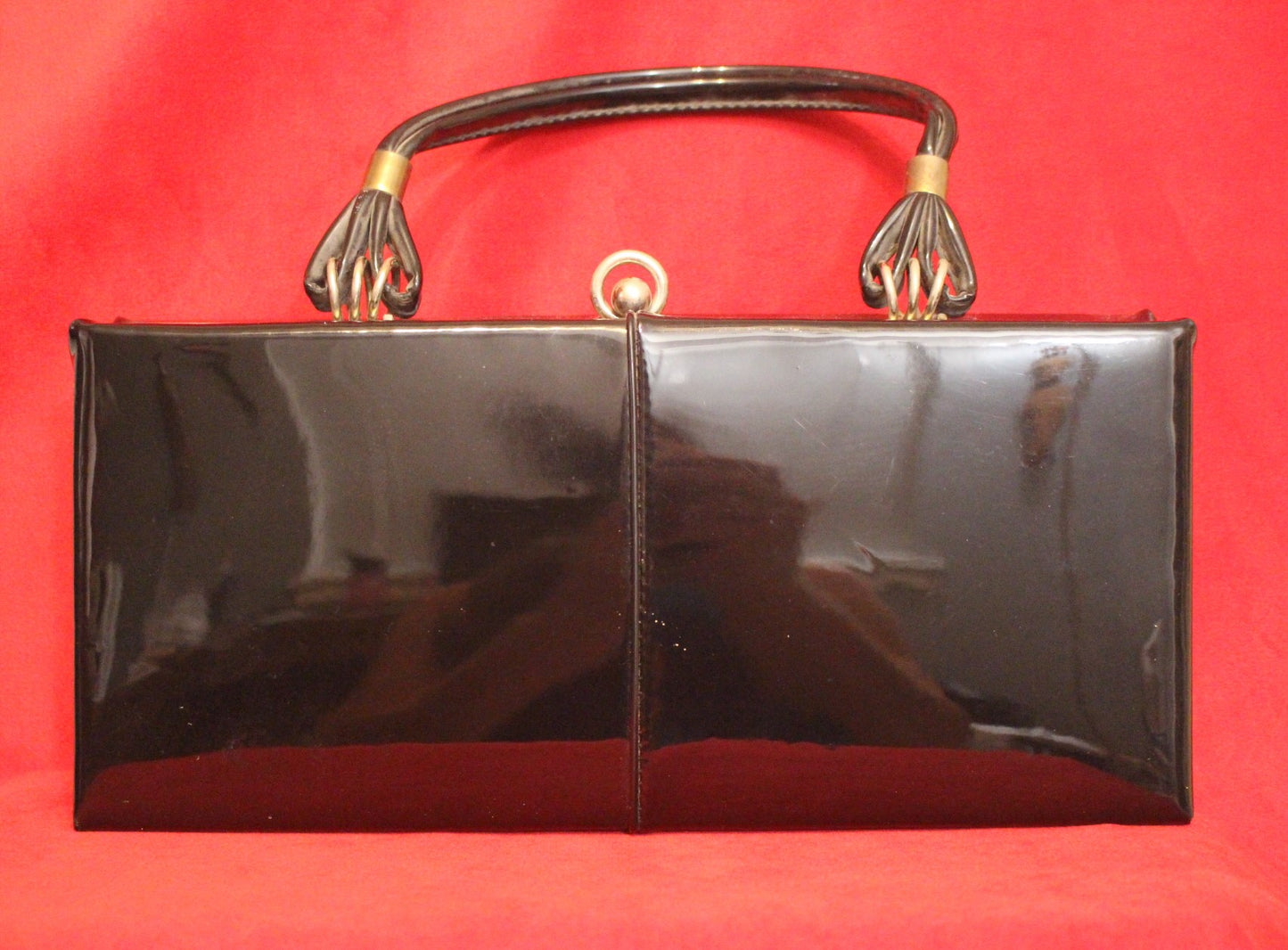 Snazzy, Dressy, Clutch Bag / with Pocket Snap Purse with Gold Trim, 1950's