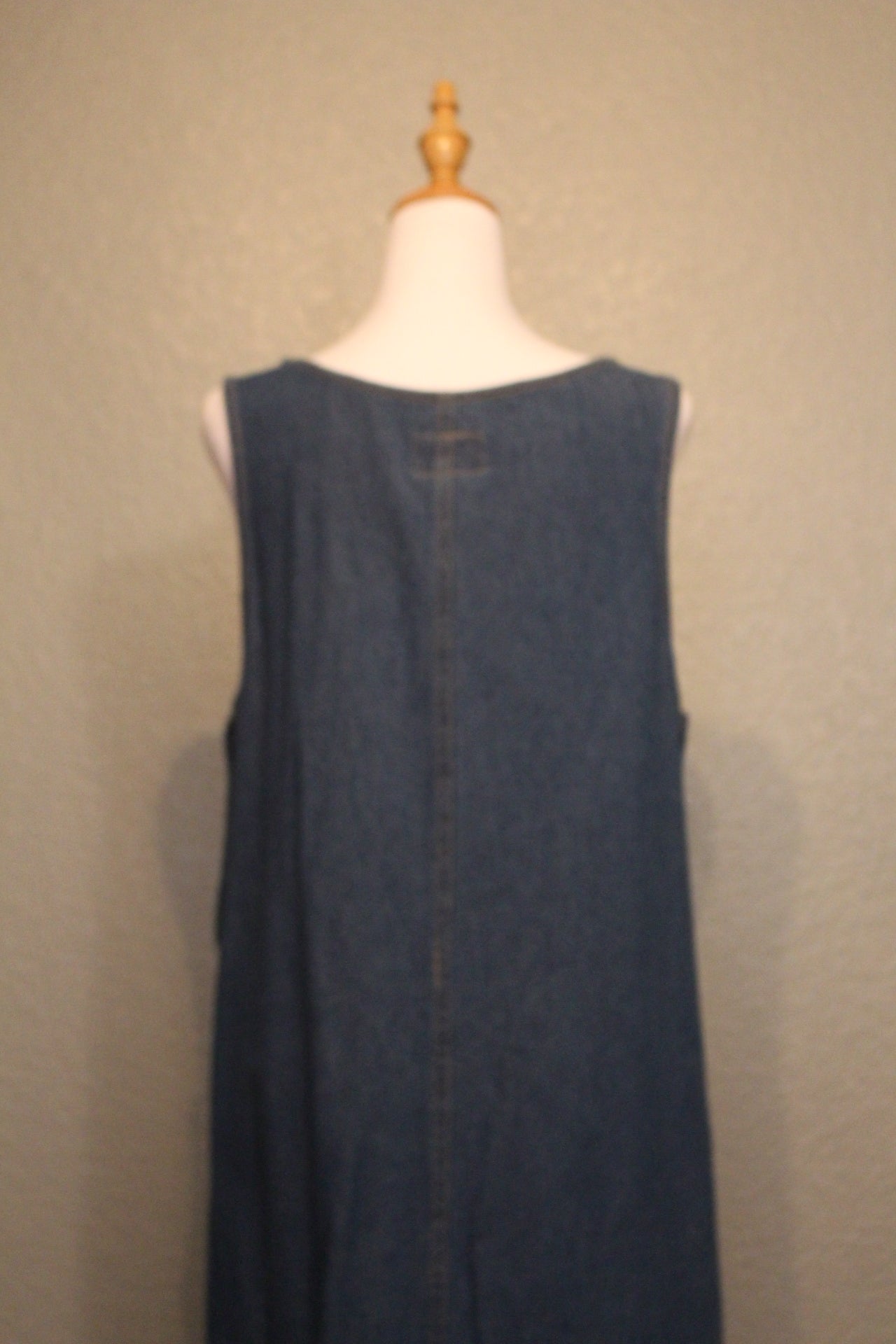 Susan Bistol Casual Blue Jean Sleeveless casual dress (Medium)