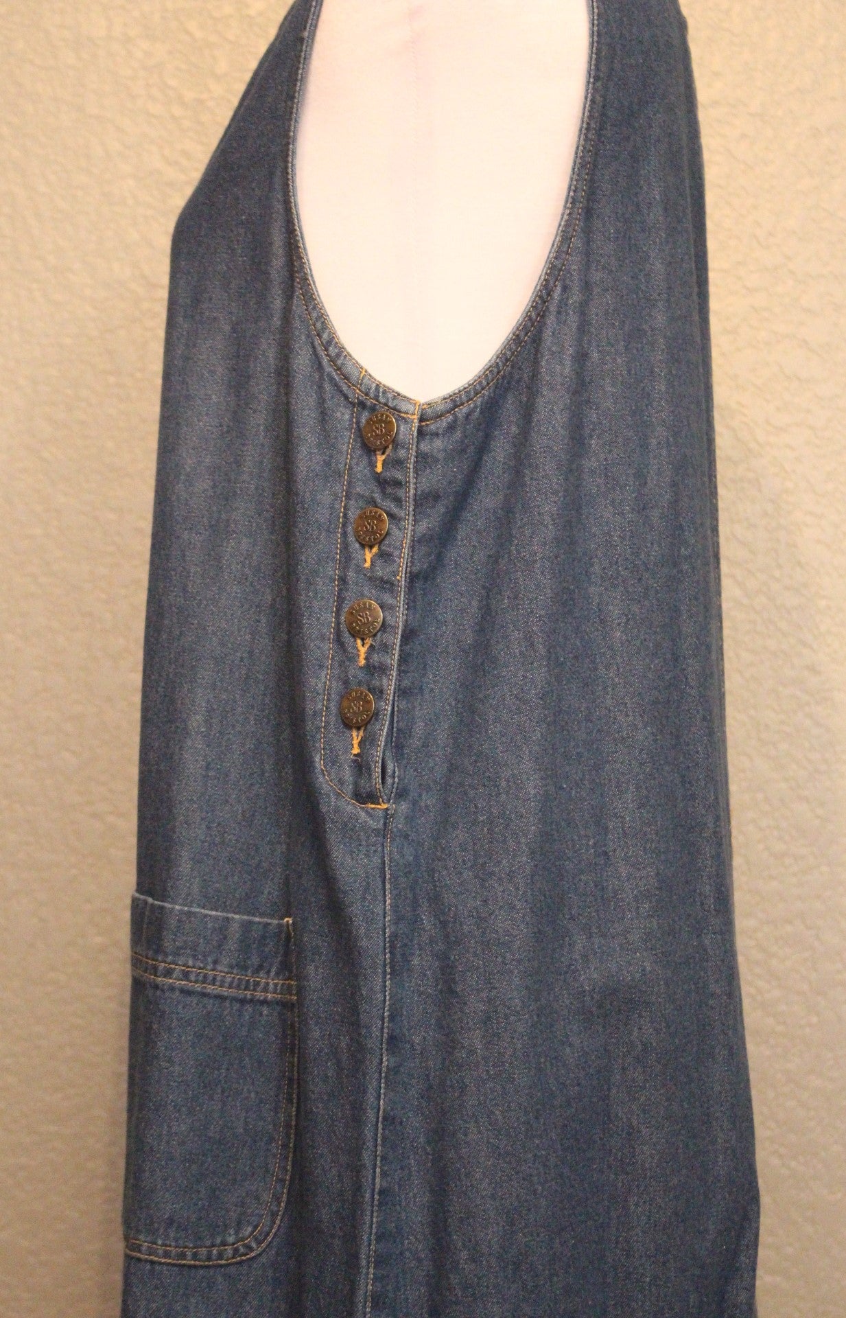 Susan Bistol Casual Blue Jean Sleeveless casual dress (Medium)