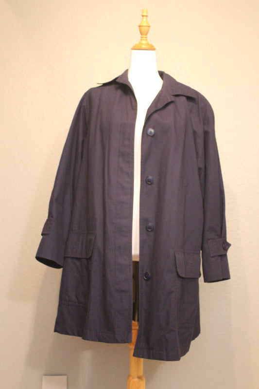 London Fog Rain / Trench Coat with Removable Wool Lining - Size 10 Petite