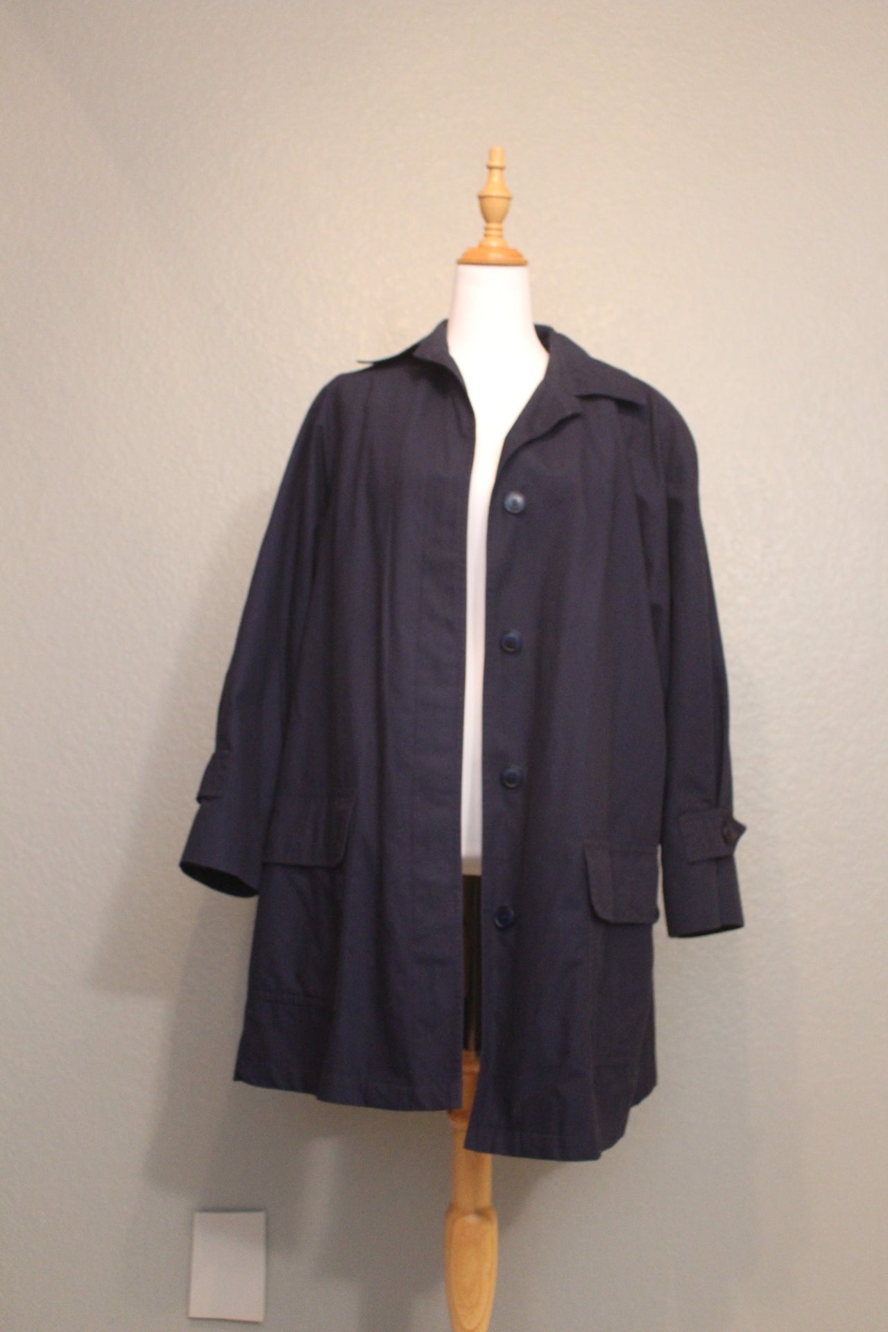 Navy London Fog Jacket with inside lining - Navy Size 10