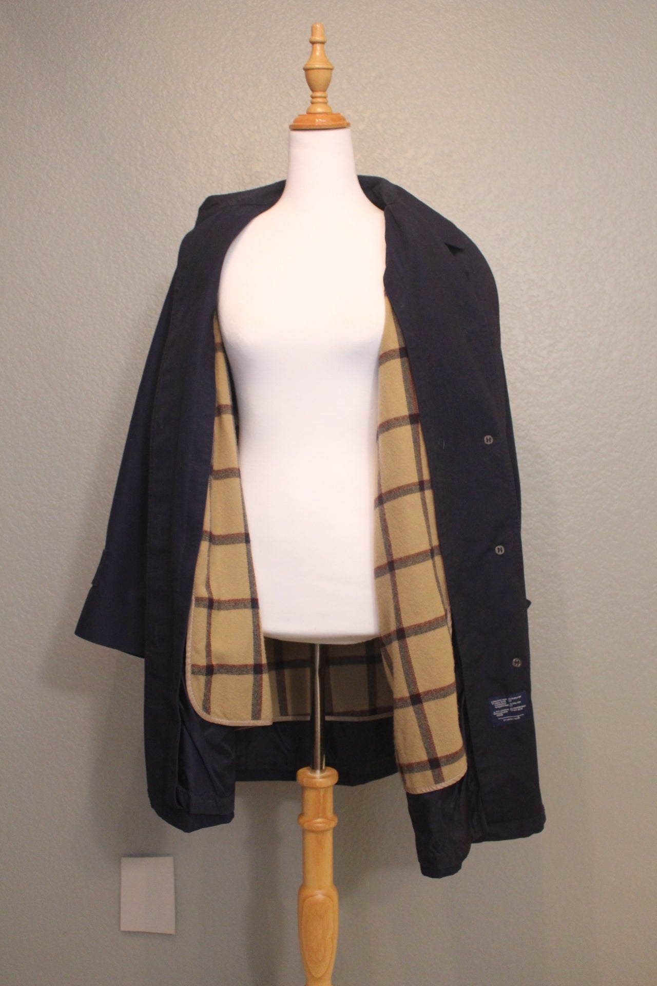 Navy London Fog Jacket with inside lining - Navy Size 10