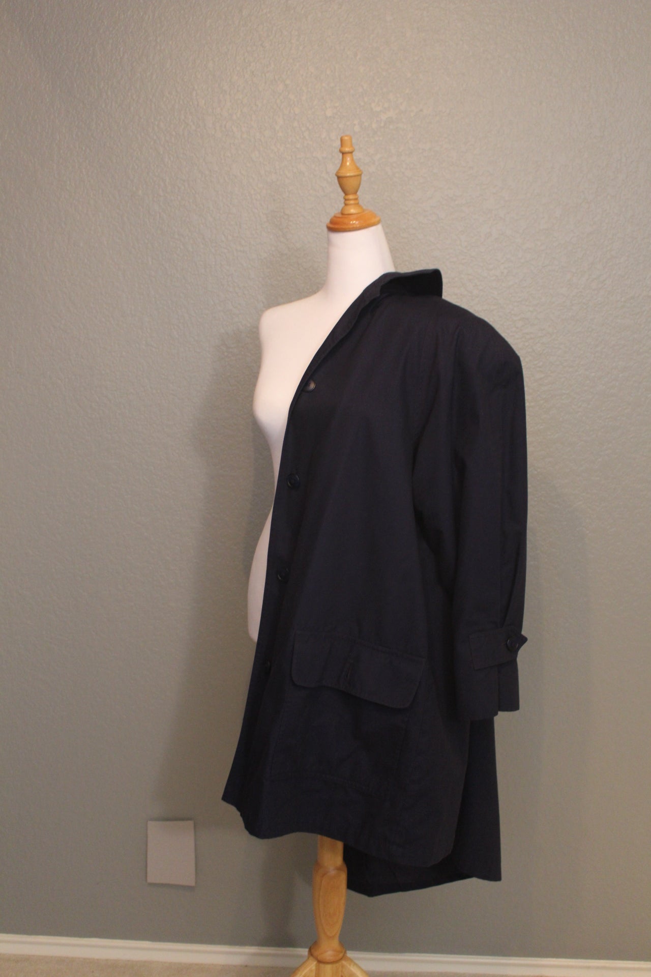 Navy London Fog Jacket with inside lining - Navy Size 10